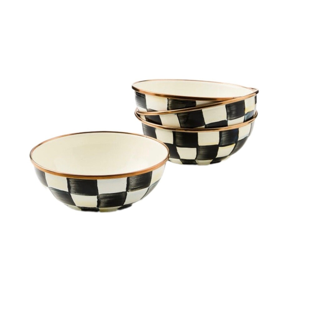 Mackenzie Child Courtly Check Everyday Bowls,
Set of 4
